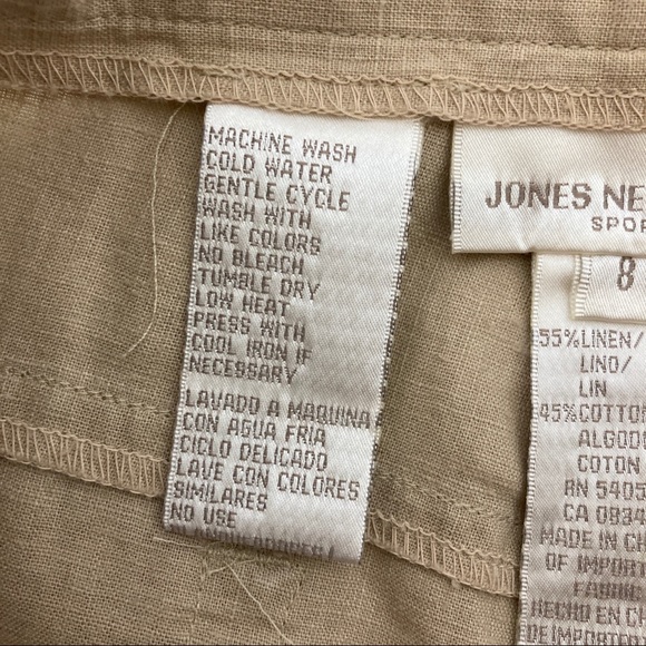 Vintage high waisted linen blend mom shorts khaki - Picture 7 of 9